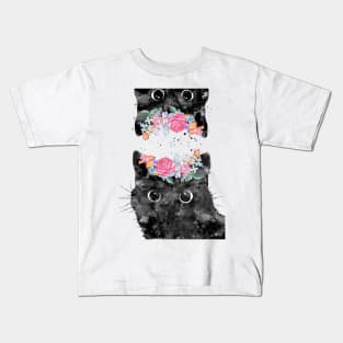 Peeking cat Kids T-Shirt